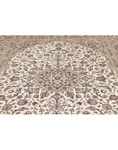 Tappeto Kashan Persia bianco marrone 246x335