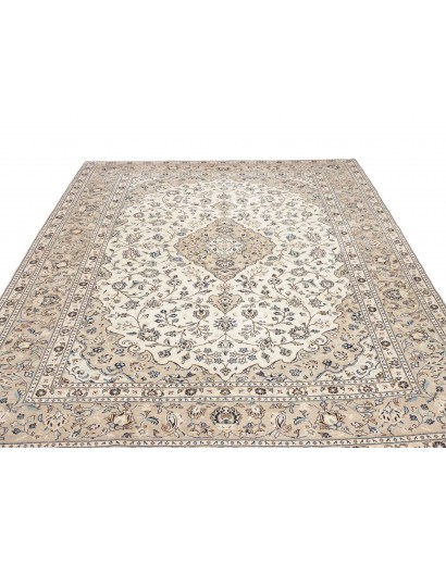 Tappeto Kashan Persia beige bianco 243x345