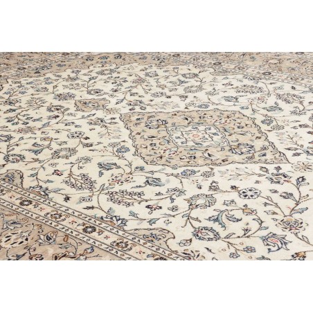 Tappeto Kashan Persia beige bianco 243x345
