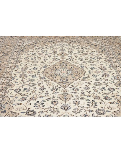 Tappeto Kashan Persia beige bianco 243x345
