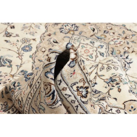 Tappeto Kashan Persia beige bianco 243x345
