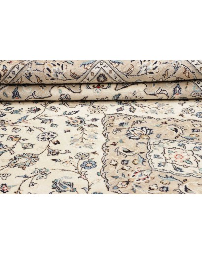 Tappeto Kashan Persia beige bianco 243x345