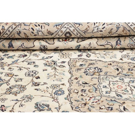 Tappeto Kashan Persia beige bianco 243x345