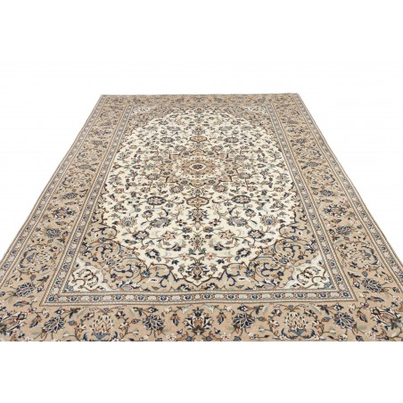 Tappeto Kashan Persia beige grigio 198x306