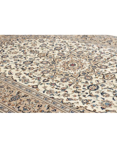 Tappeto Kashan Persia beige grigio 198x306