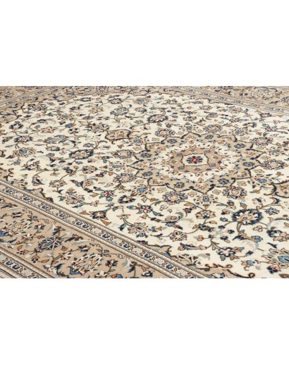 Tappeto Kashan Persia beige grigio 198x306