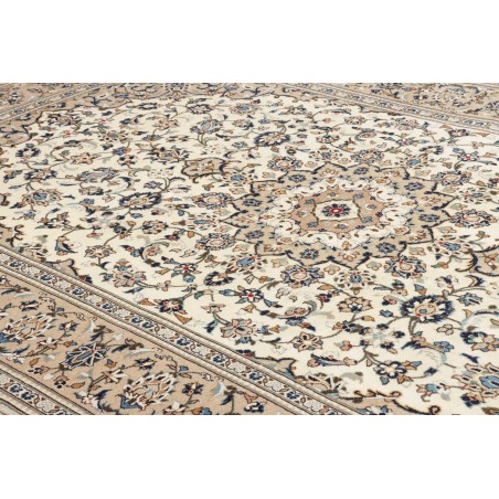 Tappeto Kashan Persia beige grigio 198x306