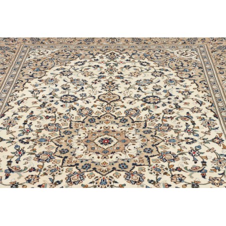 Tappeto Kashan Persia beige grigio 198x306