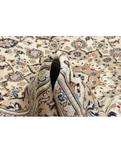 Tappeto Kashan Persia beige grigio 198x306
