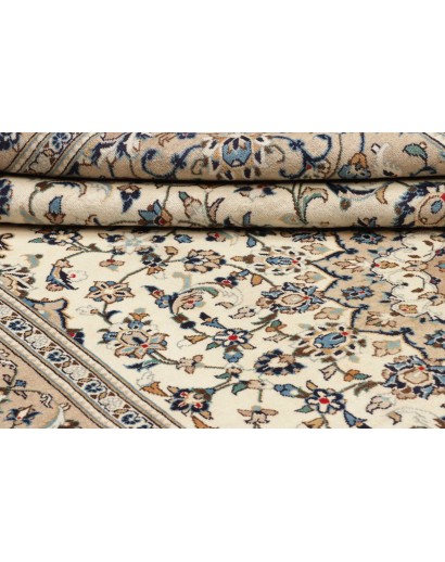Tappeto Kashan Persia beige grigio 198x306