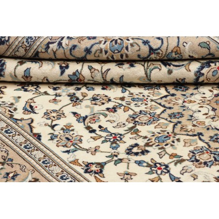 Tappeto Kashan Persia beige grigio 198x306