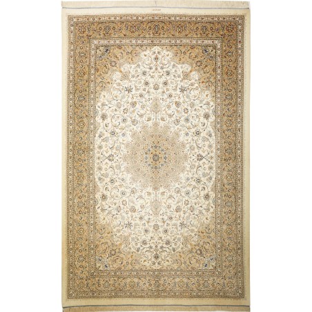 Tappeto Ghom seta Persia marrone 158x247