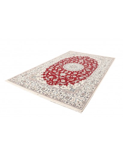 Tappeto Nain Kashmar Persia bianco marrone 200x298