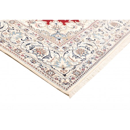 Tappeto Nain Kashmar Persia bianco marrone 200x298
