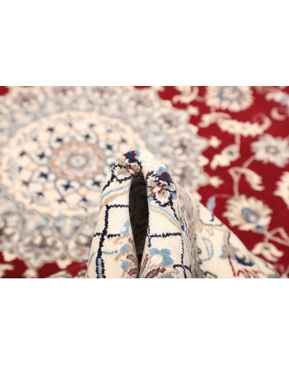 Tappeto Nain Kashmar Persia bianco marrone 200x298