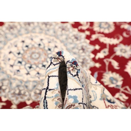 Tappeto Nain Kashmar Persia bianco marrone 200x298