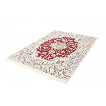 Tappeto Nain Kashmar Persia bianco grigio 145x200