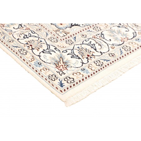 Tappeto Nain Kashmar Persia bianco grigio 145x200