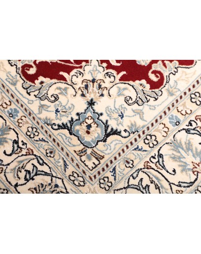 Tappeto Nain Kashmar Persia bianco grigio 145x200