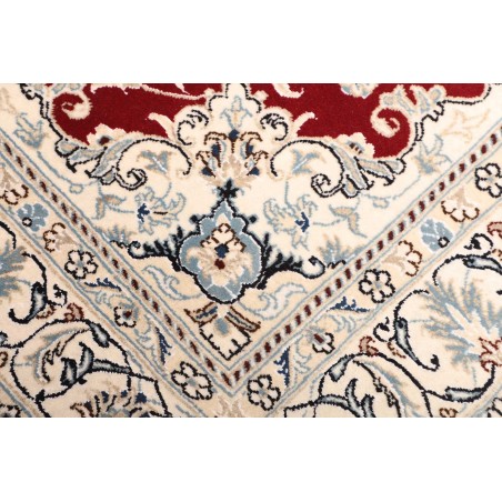 Tappeto Nain Kashmar Persia bianco grigio 145x200