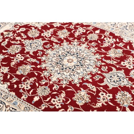Tappeto Nain Kashmar Persia bianco grigio 145x200