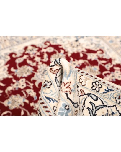 Tappeto Nain Kashmar Persia bianco grigio 145x200