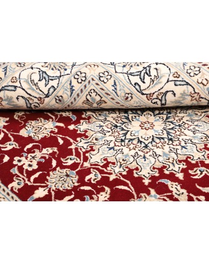 Tappeto Nain Kashmar Persia bianco grigio 145x200