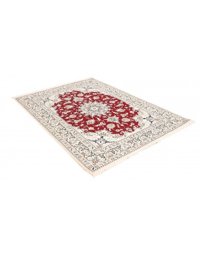 Tappeto Nain Kashmar Persia bianco marrone 144x198