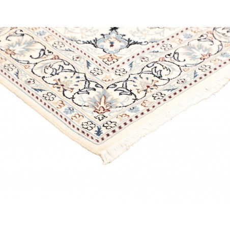 Tappeto Nain Kashmar Persia bianco marrone 144x198