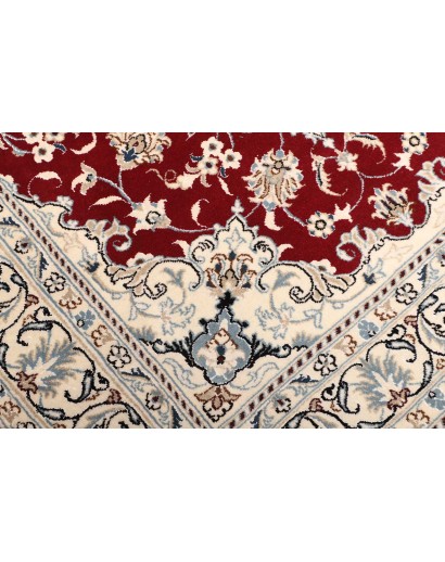 Tappeto Nain Kashmar Persia bianco marrone 144x198