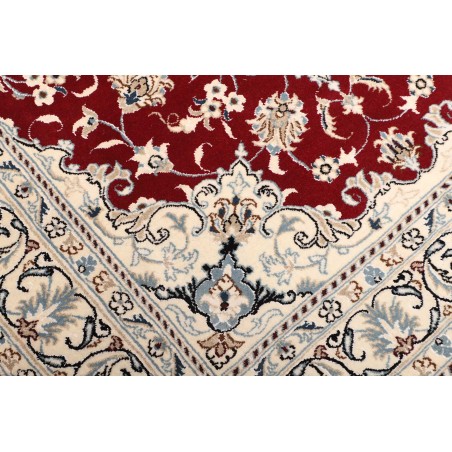 Tappeto Nain Kashmar Persia bianco marrone 144x198