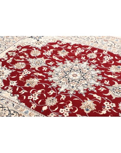 Tappeto Nain Kashmar Persia bianco marrone 144x198