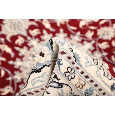 Tappeto Nain Kashmar Persia bianco marrone 144x198