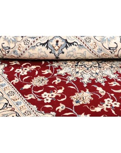Tappeto Nain Kashmar Persia bianco marrone 144x198