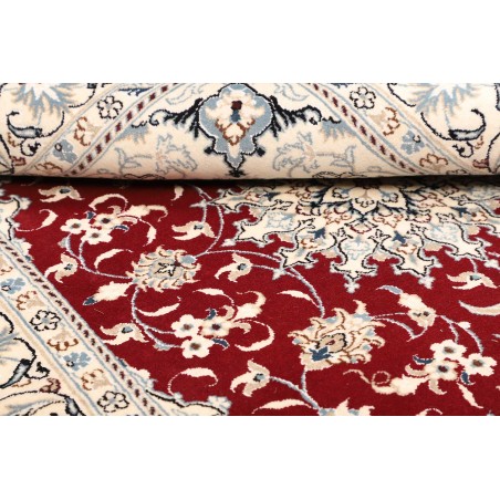 Tappeto Nain Kashmar Persia bianco marrone 144x198