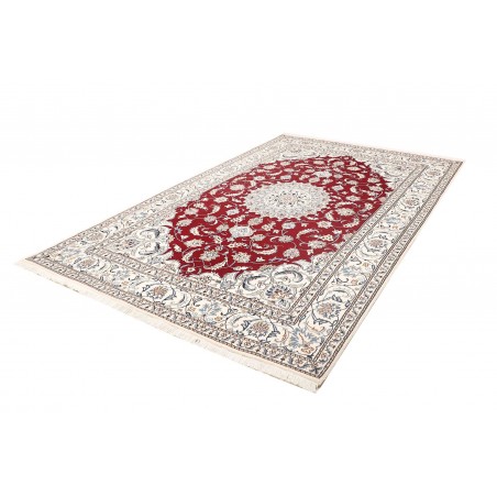 Tappeto Nain Kashmar Persia bianco marrone 196x290