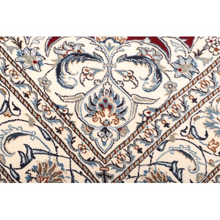 Tappeto Nain Kashmar Persia bianco marrone 196x290
