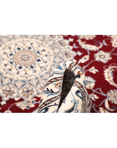 Tappeto Nain Kashmar Persia bianco marrone 196x290