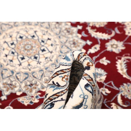 Tappeto Nain Kashmar Persia bianco marrone 196x290