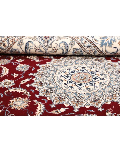Tappeto Nain Kashmar Persia bianco marrone 196x290