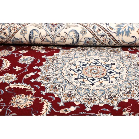 Tappeto Nain Kashmar Persia bianco marrone 196x290