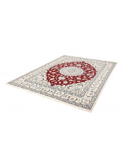Tappeto Nain Kashmar Persia bianco grigio 200x250