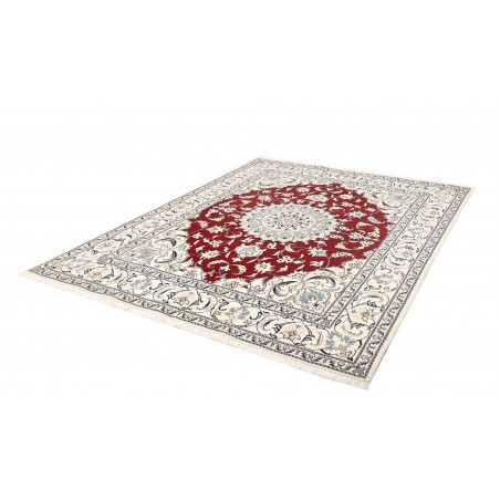 Tappeto Nain Kashmar Persia bianco grigio 200x250