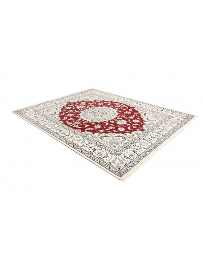 Tappeto Nain Kashmar Persia bianco grigio 200x250