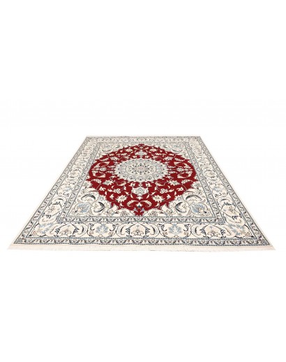 Tappeto Nain Kashmar Persia bianco grigio 200x250