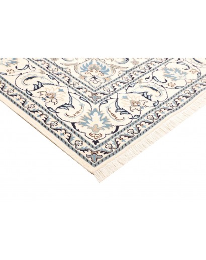 Tappeto Nain Kashmar Persia bianco grigio 200x250