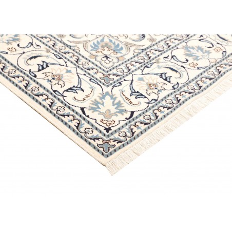 Tappeto Nain Kashmar Persia bianco grigio 200x250