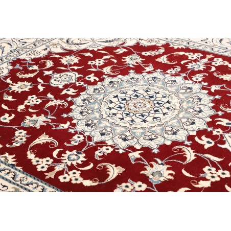 Tappeto Nain Kashmar Persia bianco grigio 200x250