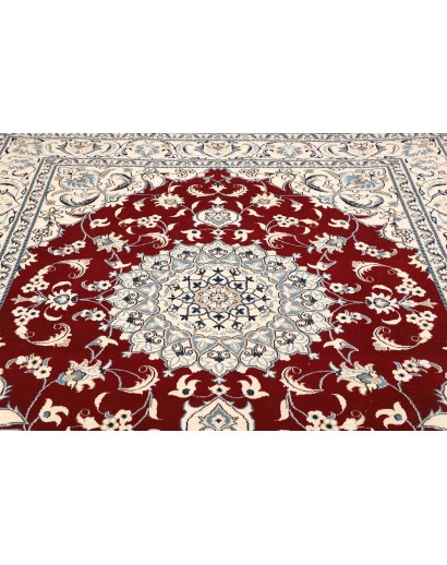Tappeto Nain Kashmar Persia bianco grigio 200x250
