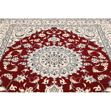 Tappeto Nain Kashmar Persia bianco grigio 200x250